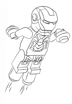 Desenho Lego Homem de Ferro para Colorir