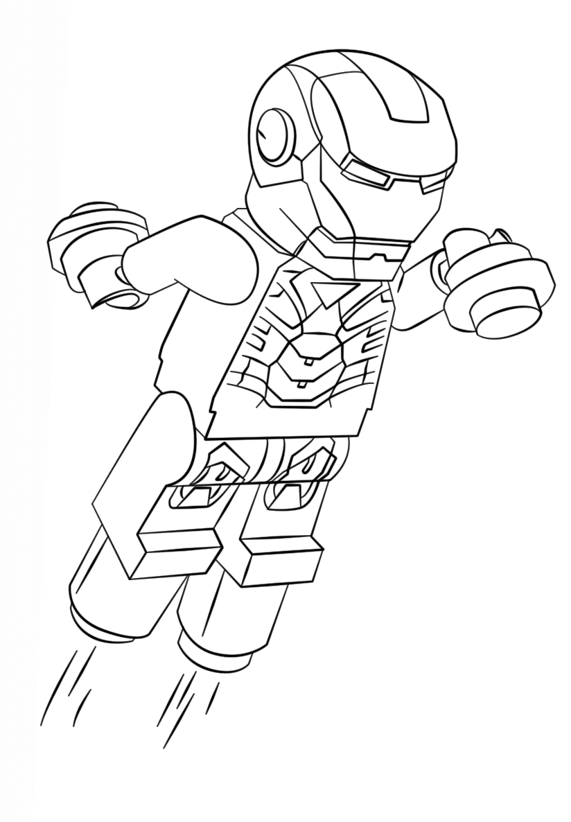 Desenho Lego Homem de Ferro para Colorir