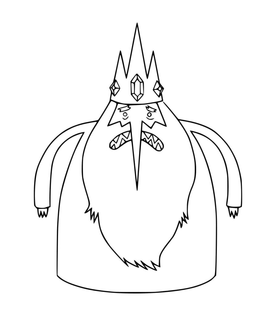 Desenho de Rei do Gelo Irritado para Colorir