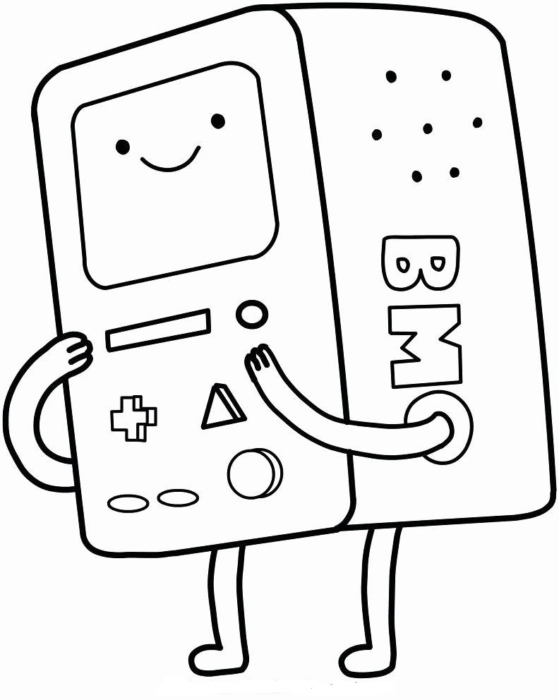 Desenho de Bmo para Imprimir e Colorir