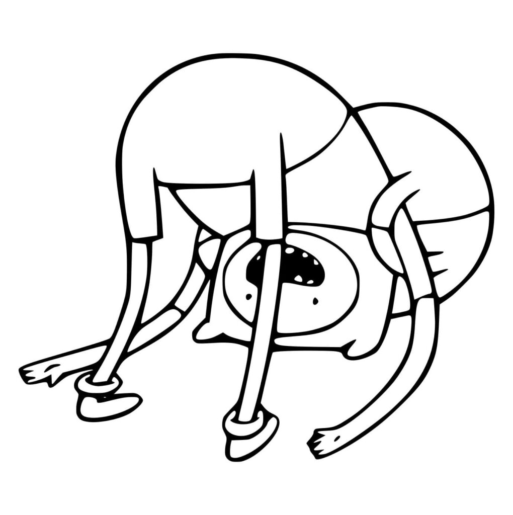 Desenho de Finn de Cabec a para Baixo para Colorir