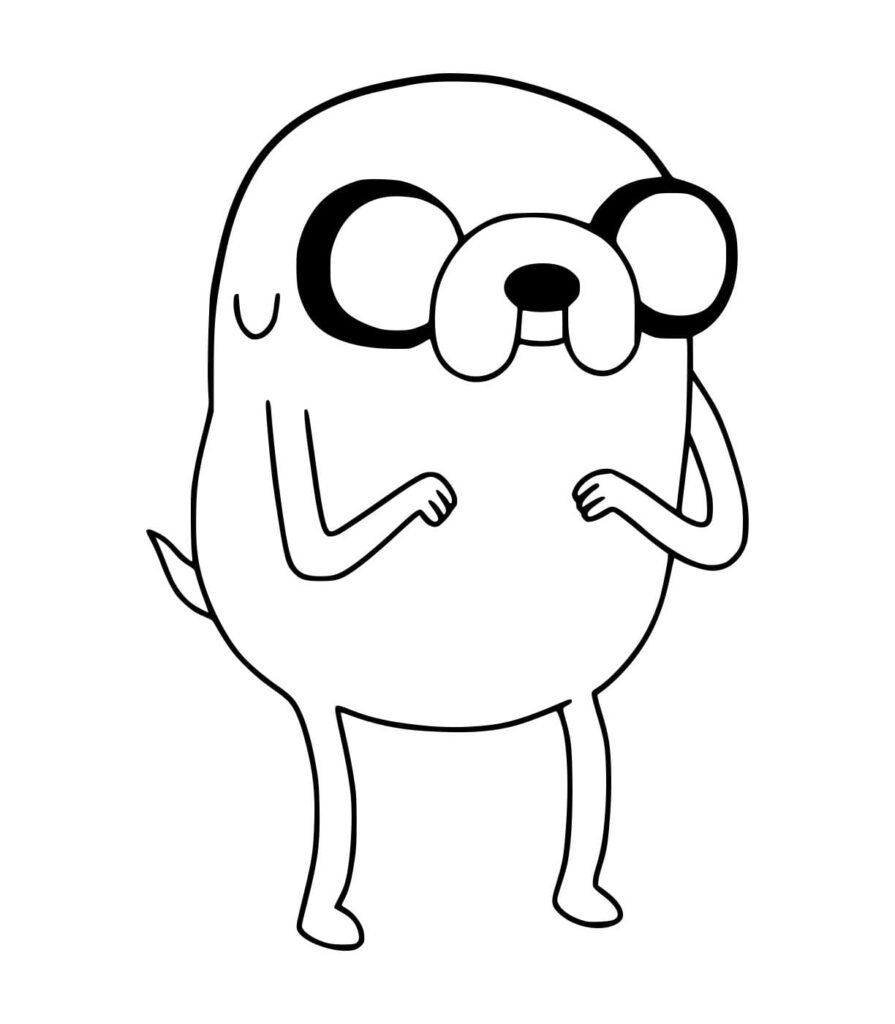 Desenho de Jake o Cão para Colorir