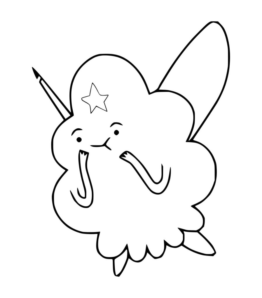 Desenho de Princesa do Espaço Lumpy para Colorir