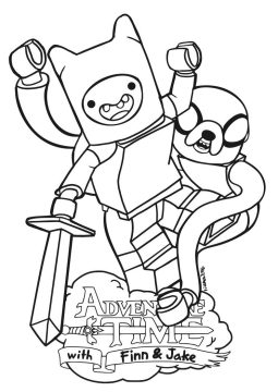 Desenho Lego da Hora de Aventura para Colorir