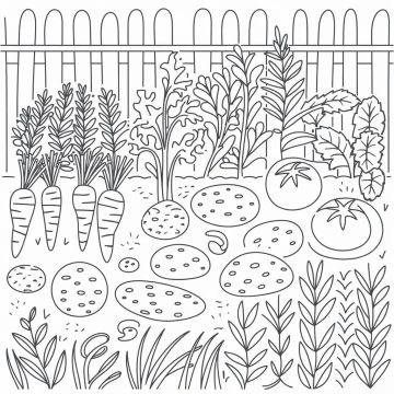 Desenho de Horta para crianças de 3 Ano para Colorir