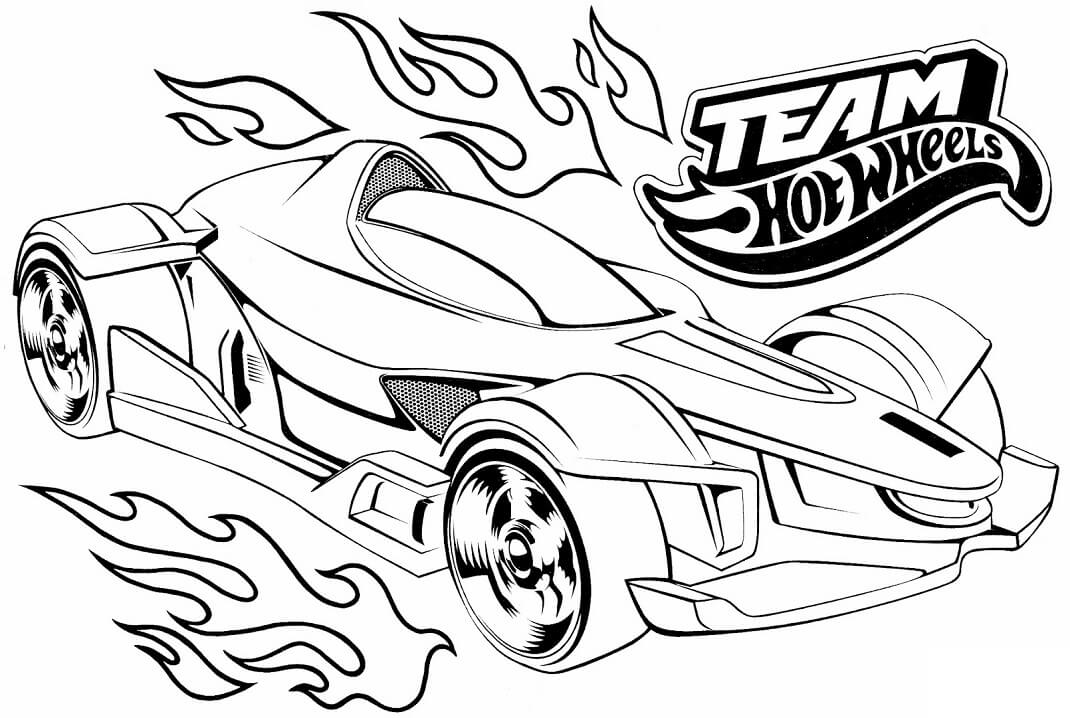 Desenho Carros da Hot Wheels para Colorir
