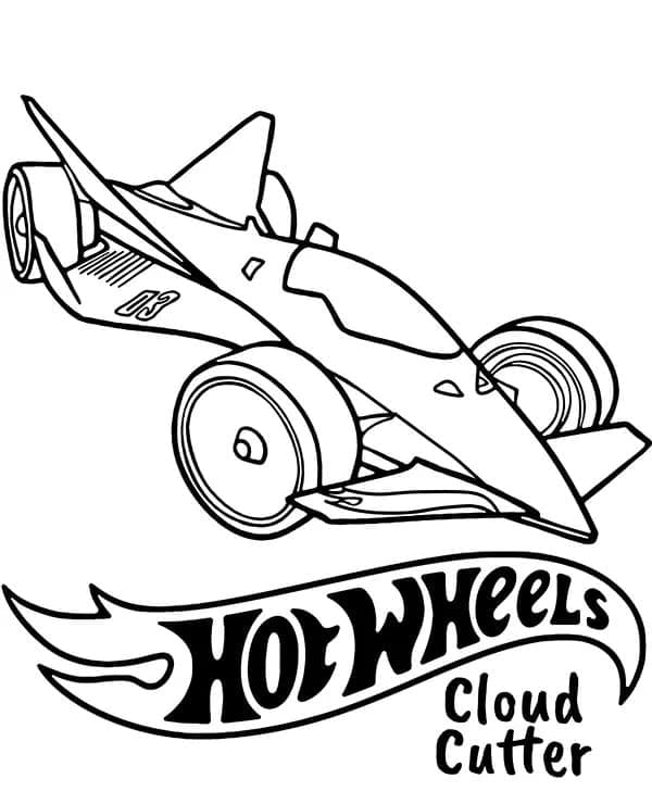 Desenho de Hot Wheels Cloud Cuter para Colorir