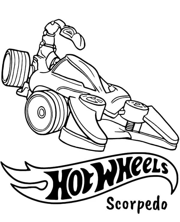 Desenho de Hot Wheels Scorpedo para Colorir