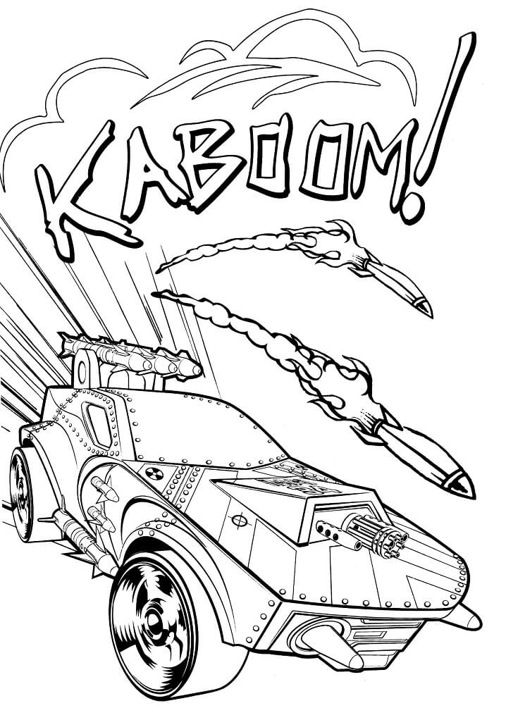 Desenho Hot Wheels Figuras para Colorir
