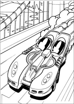 Desenho Hot Wheels Pintura lápis de Cor