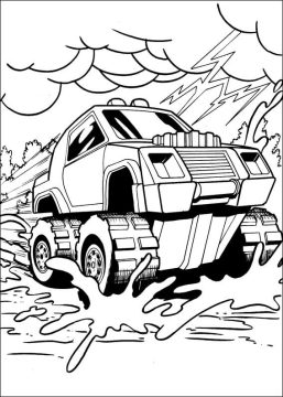 Desenho Hot Wheels Velocidade para Pintar