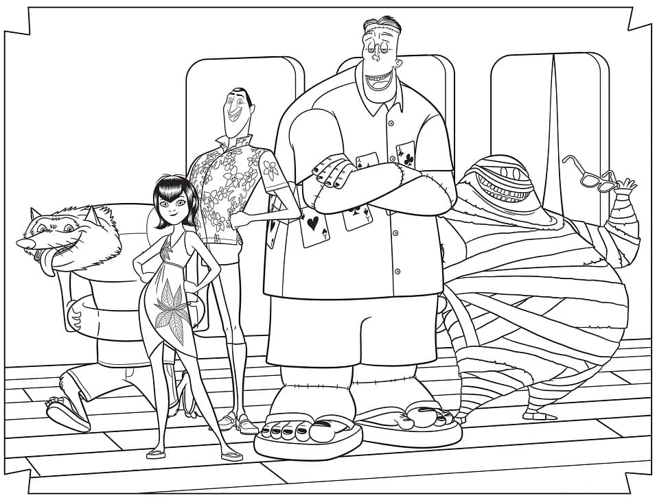 Desenho de Hotel Transilvania para Imprimir
