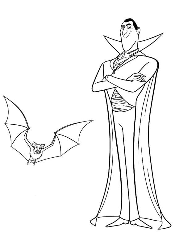 Desenho Dracula de Hotel Transilvania para Colorir