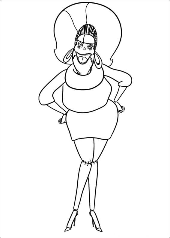 Desenho Eunice de Hotel Transilvania para Colorir