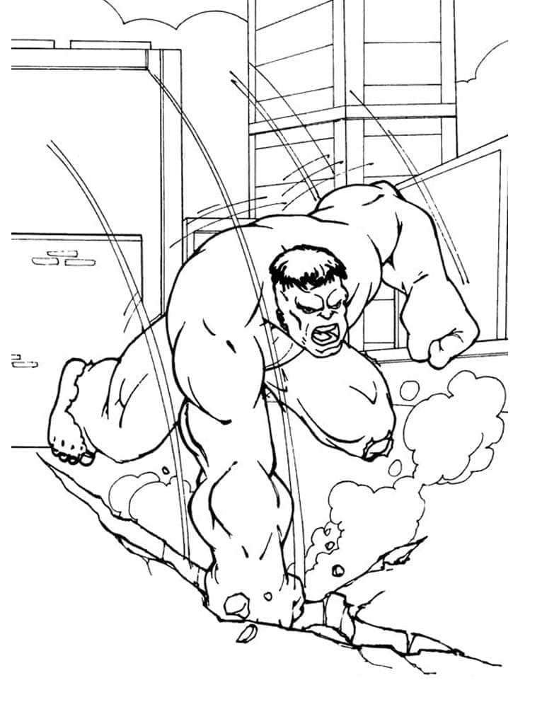 Desenho de Esmagamento do Hulk para Colorir