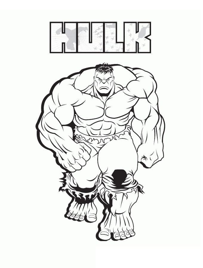 Desenho de Hulk En Vingadores para Colorir
