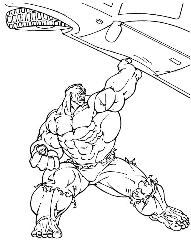 Desenho de Hulk Herói da Marvel para Colorir