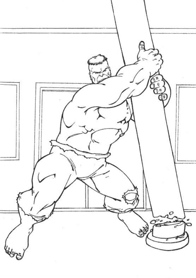 Desenho de Hulk Muito Forte para Colorir