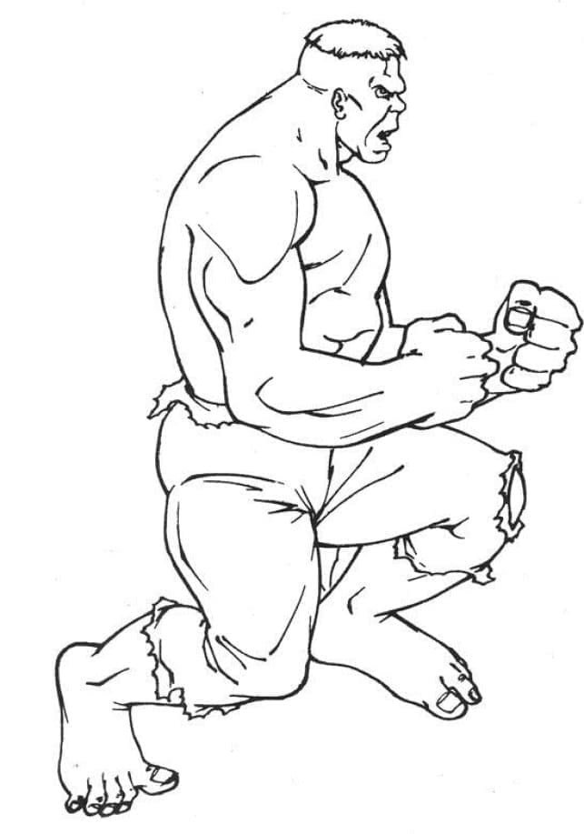 Desenho de Hulk Muito Irritado para Colorir