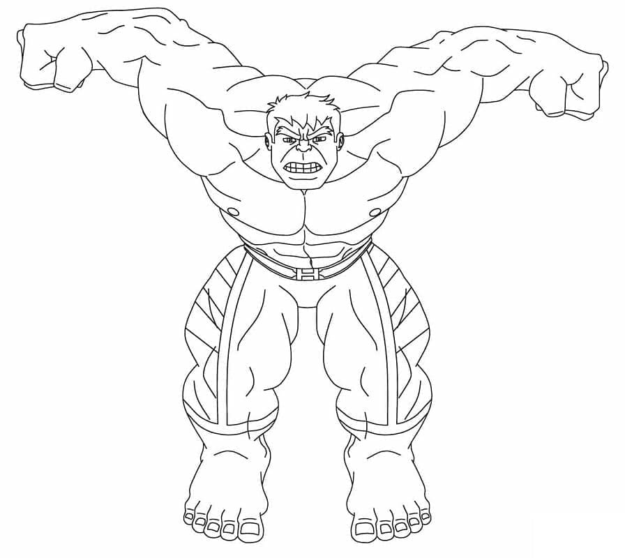 Desenho de Hulk Vingadores para Colorir