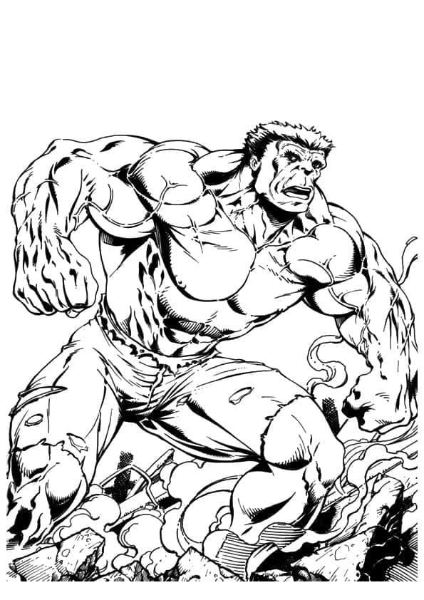 Desenho de Incrível Hulk para Colorir