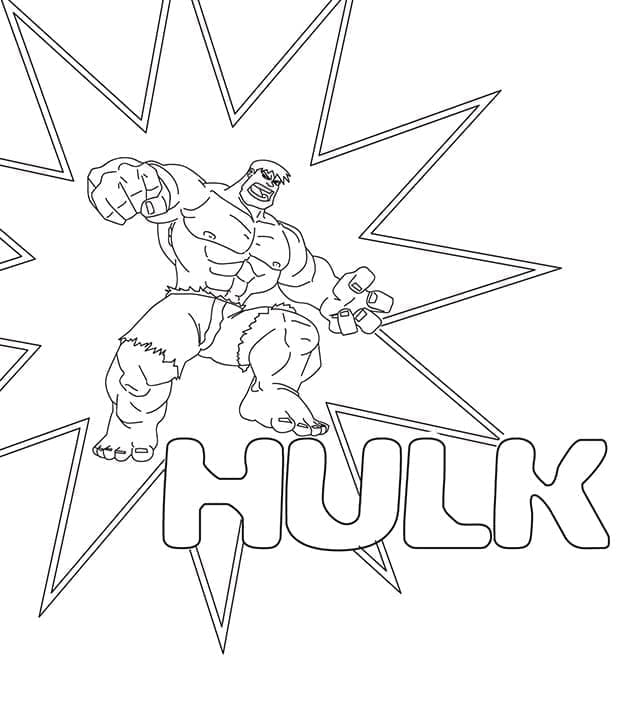 Desenho de Marvel Hulk para Colorir