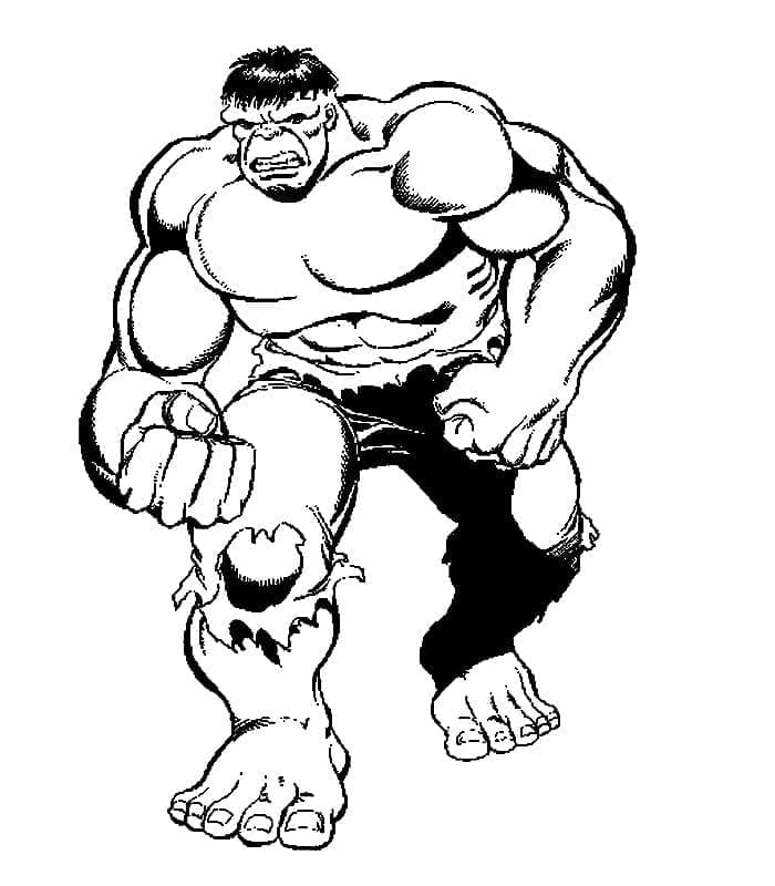 Desenho de o Incrível Hulk para Colorir