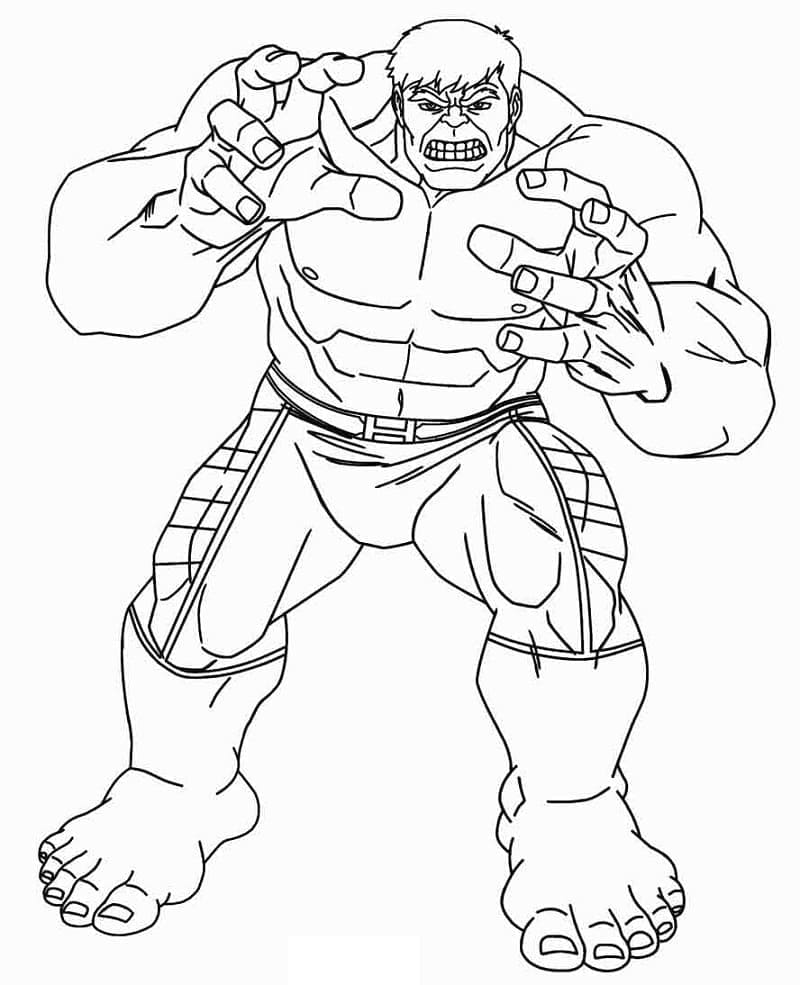 Desenho de os Vingadores Hulk para Colorir
