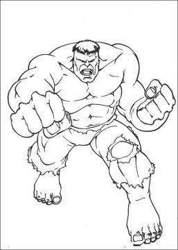 Desenho para Pintar do Hulk