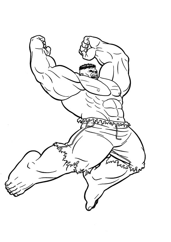 Hulk Desenho para Pintar Gratuito