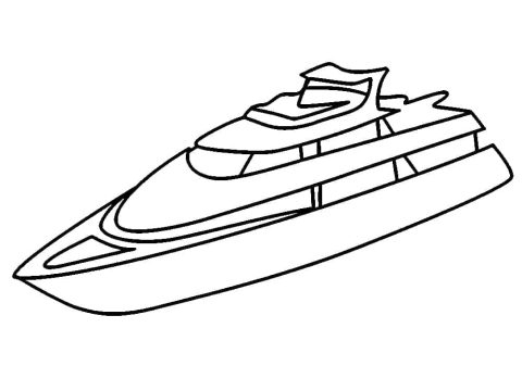 Desenho de Iate Perfeito para Colorir