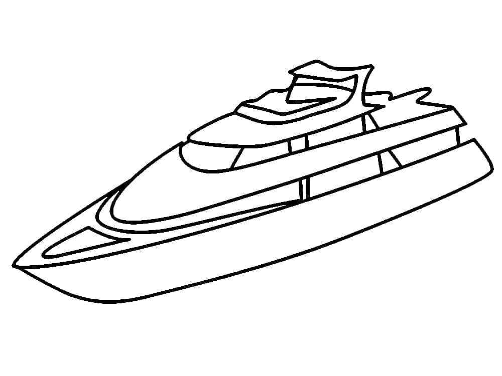 Desenho de Iate Perfeito para Colorir