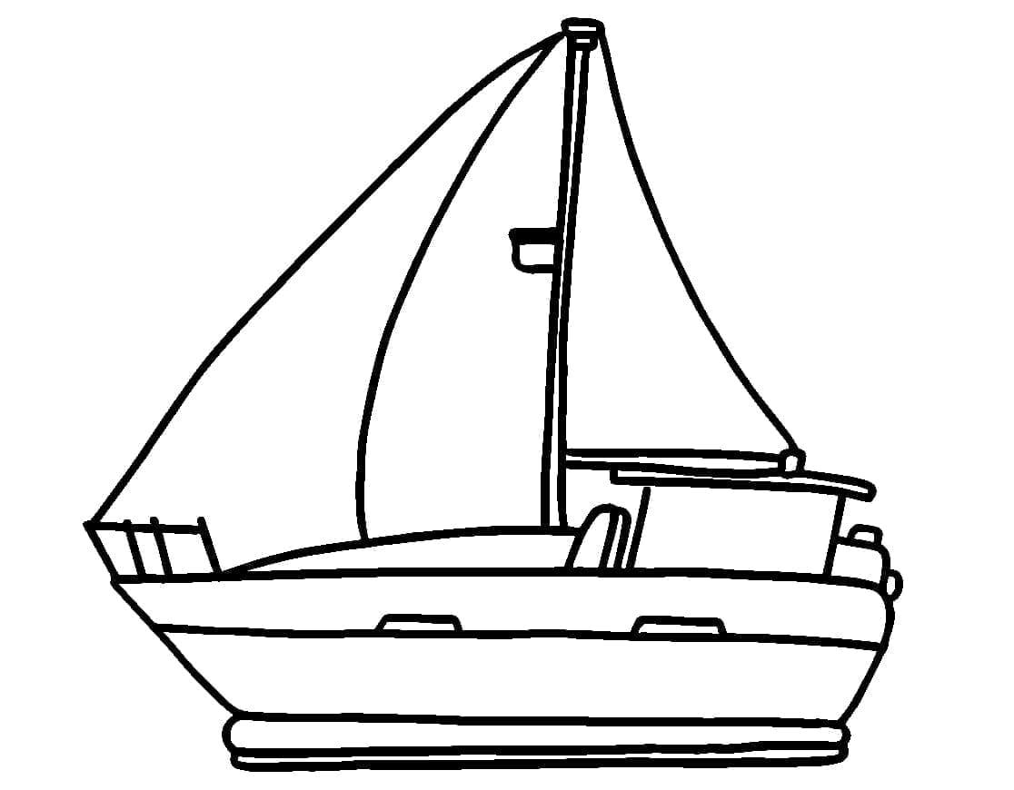 Desenhos de Iate para Colorir