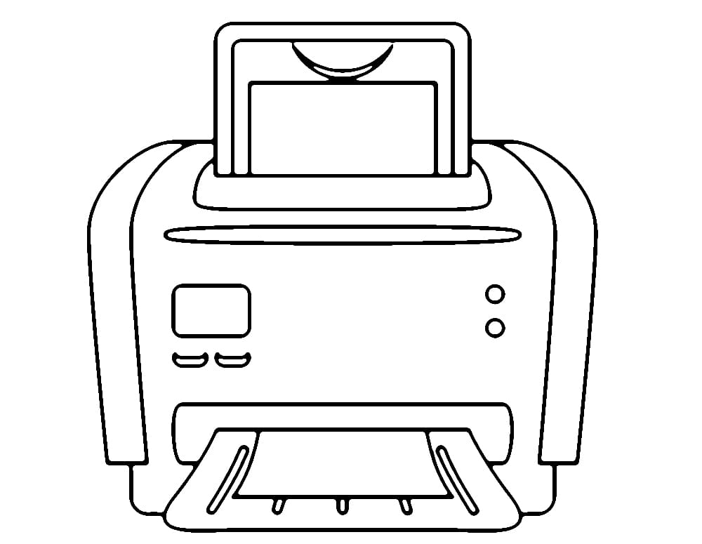 Desenho de Impressora Fácil para Colorir