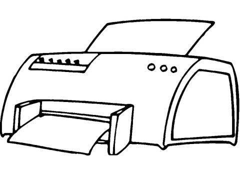 Desenho de Impressora grátis para Colorir