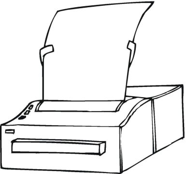 Desenho de Impressora grátis para crianças para Colorir