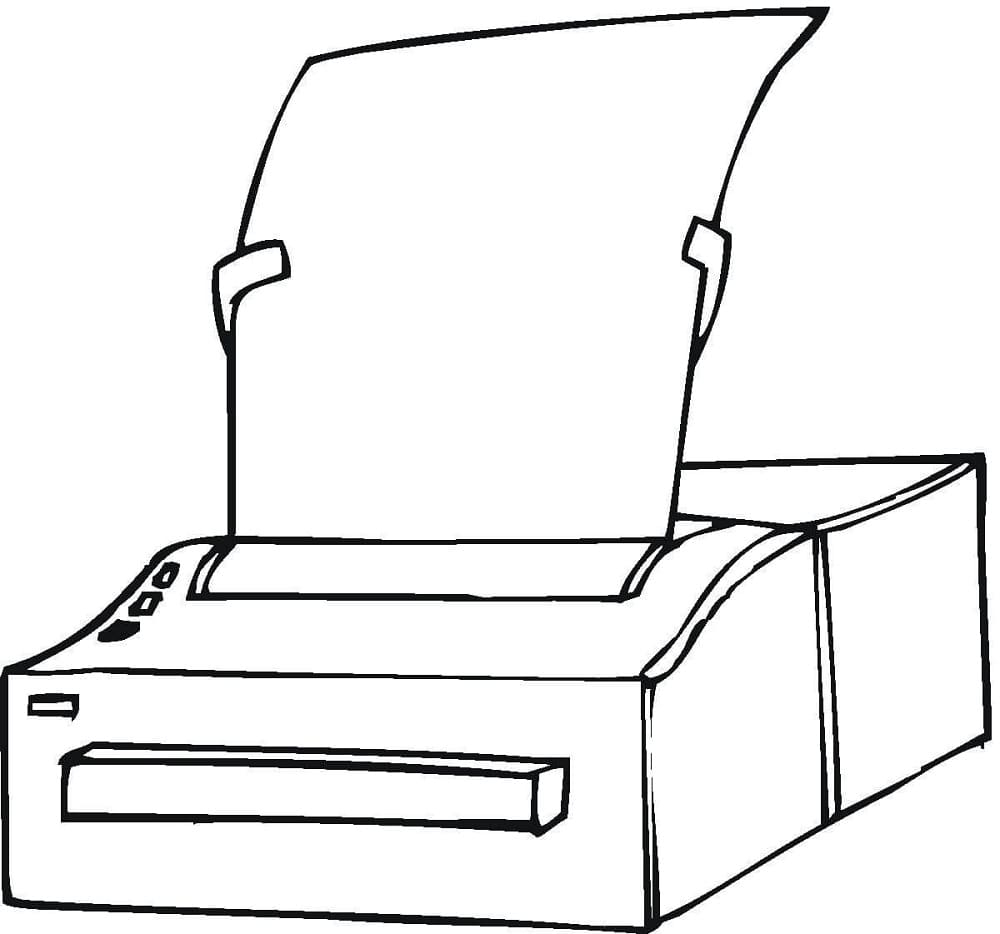 Desenho de Impressora Grátis para Crianças para Colorir