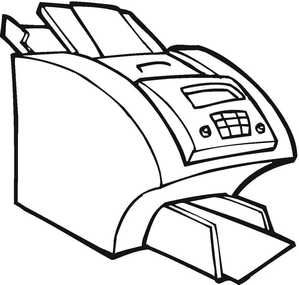 Desenho de Impressora Imprimivel para Colorir e Pintar