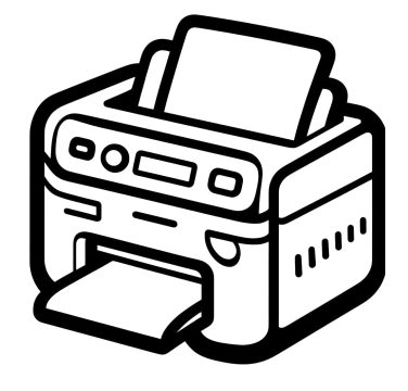 Desenho de Impressora Normal para Colorir