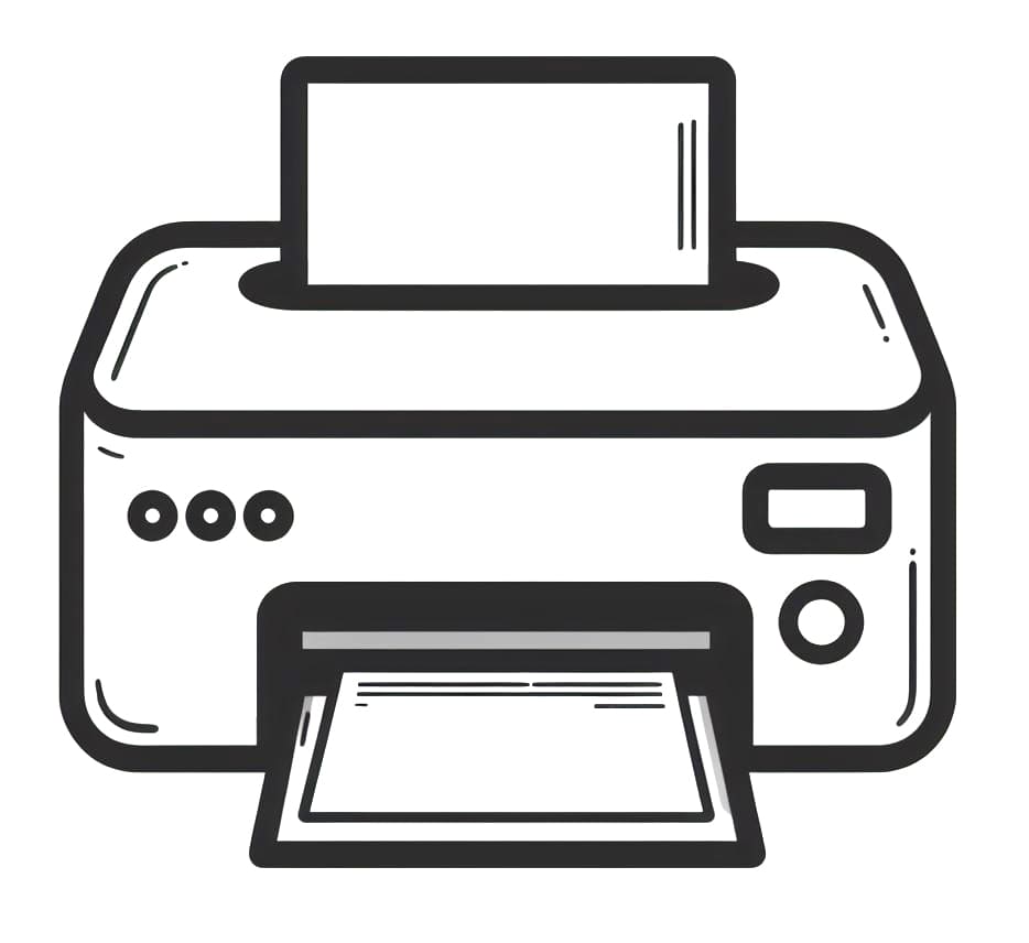 Desenhos de Impressora para Colorir
