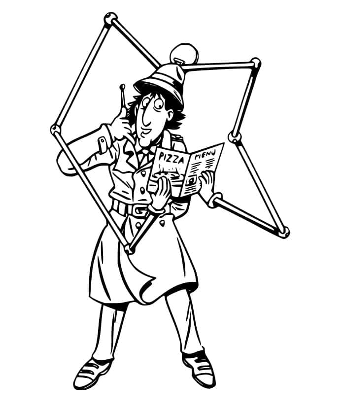 Desenho de Inspetor Bugiganga Atividades para Imprimir