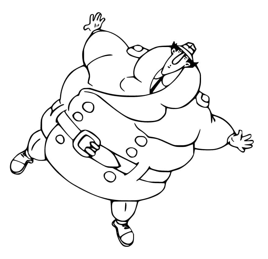 Desenho de Inspetor Bugiganga Engraçado para Colorir