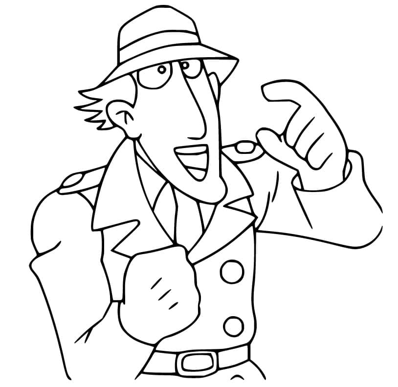 Desenho de Inspetor Bugiganga Feliz para Colorir