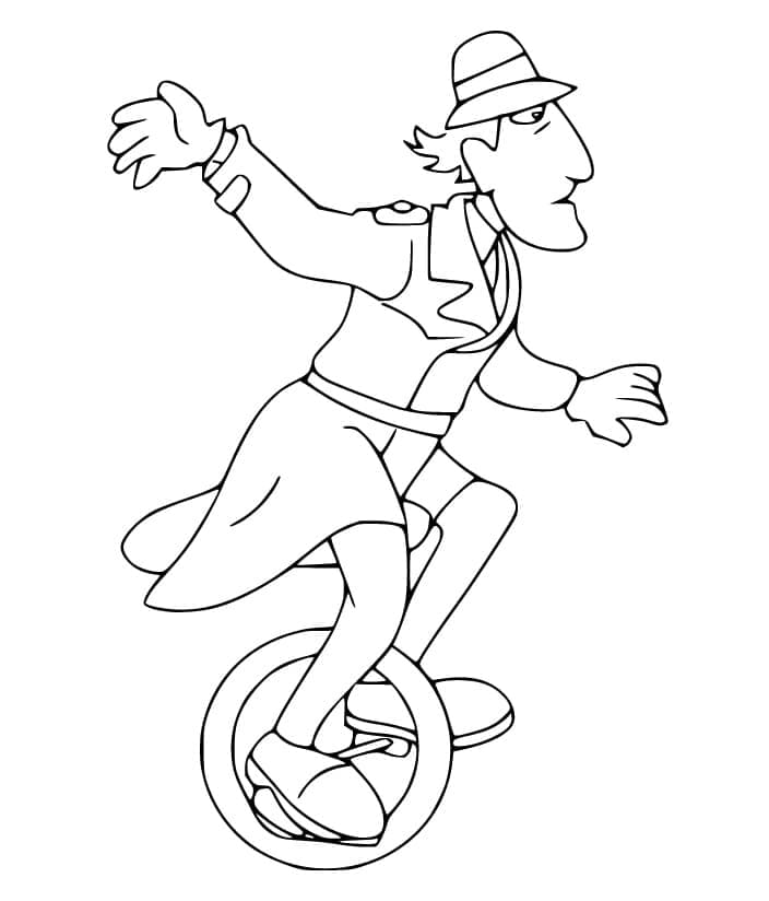 Desenho de Inspetor Bugiganga Pintura Lápis de Cor