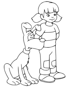 Desenho de Penny e crânio de Inspetor Bugiganga para Colorir