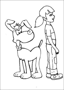 Desenho de Penny e crânio para Colorir