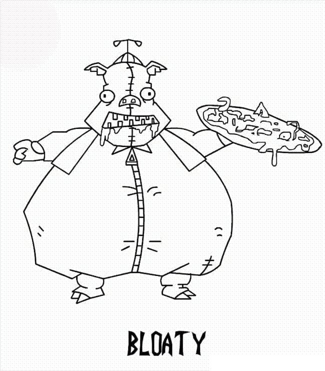 Desenho de Bloaty de Invasor Zim para Colorir