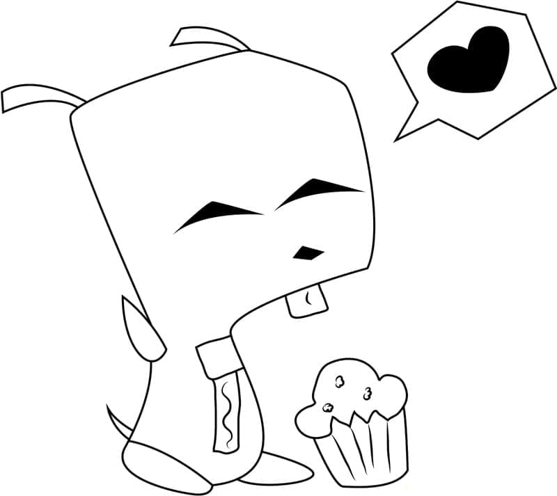 Desenho de Gir de Invasor Zim para Colorir