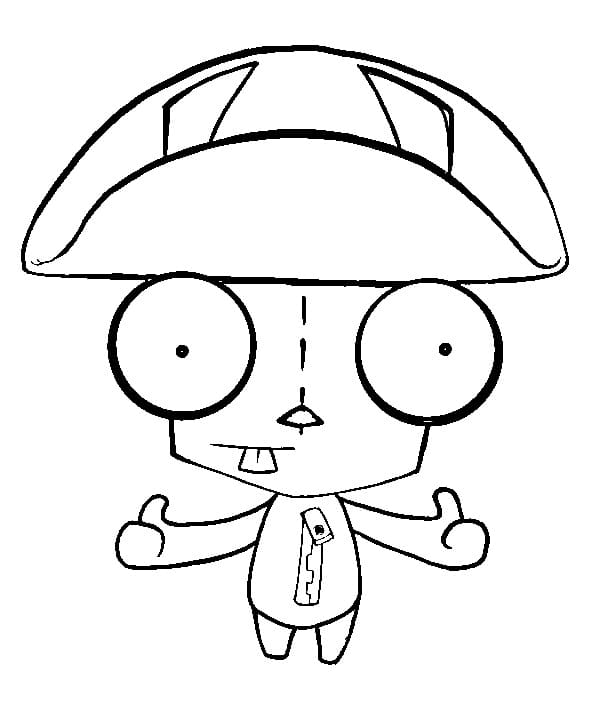 Desenho de Gir Invasor Zim para Colorir