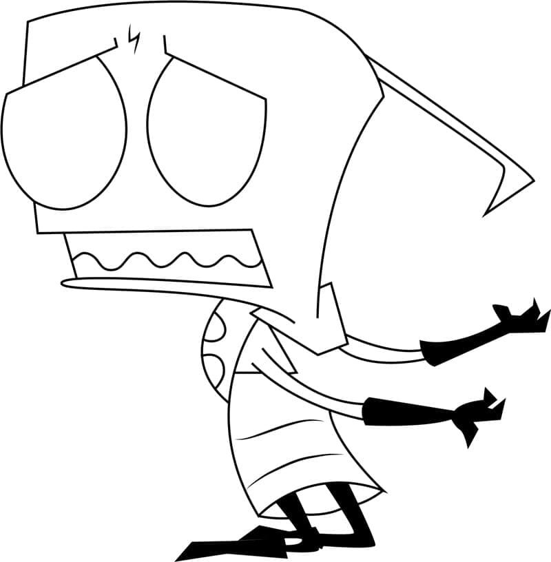 Desenho de Invasor Zim Atividades para Imprimir